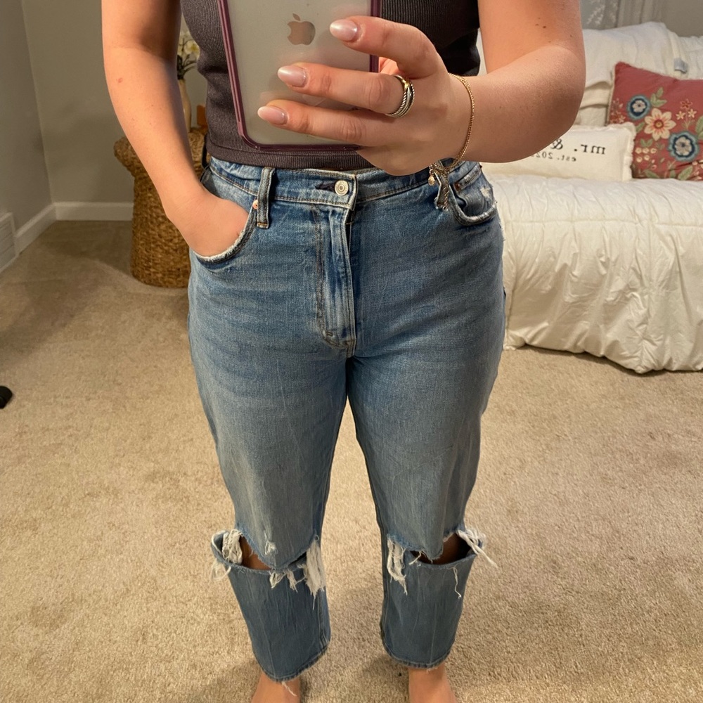 Abercrombie Curve love  ankle straight ultra high rise jeans